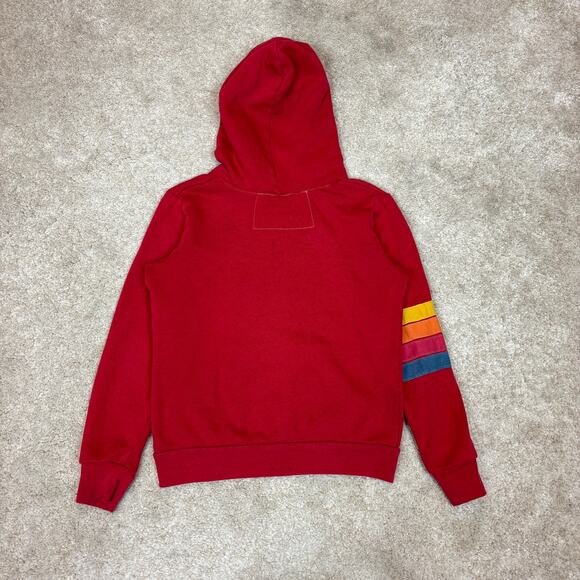 Aviator Nation Signature Rainbow Full Zip Hoodie Youth 10 Loungewear Rare Read - Picture 3 of 11